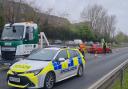 Man arrested after three vehicle crash on dual carriageway