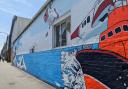 The RNLI mural in East Cowes