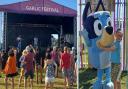 Garlic Festival 2023 and Bluey at last year's event.
