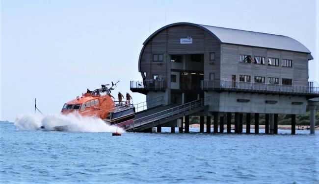 Bembridge RNLI's two lifeboats went to the aid of a yacht which ran aground in Priory Bay. Photo: Bembridge RNLI