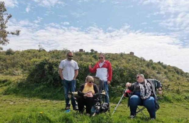 Isle of Wight County Press: The family at the site where they want the memorial bench.