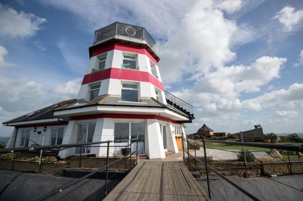 Isle of Wight County Press: General view of the lighthouse on No Man's fort. Picture courtesy of Andrew Matthews/PA Wire.
