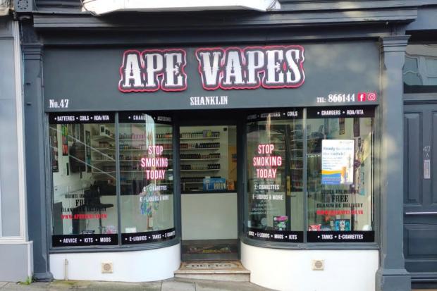 Isle of Wight County Press: Ape Vapes store in Shanklin High Street. 
