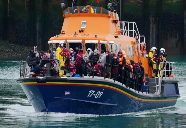 File photo dated 11/11/21 of a group of people thought to be migrants are brought in to Dover, Kent, on board the Dover lifeboat. Kevin Saunders, former chief immigration officer for the UK Border Force, has said the UK is 