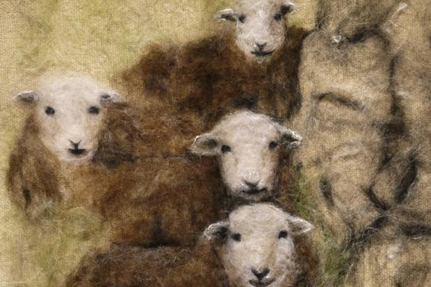 Isle of Wight County Press: Loren Thorn specialises in needle felt,creating pictures depicting nature ranging from sheep to garden birds.