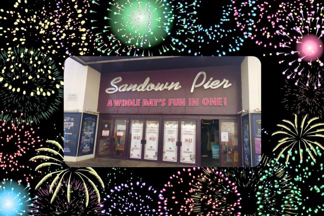 Fireworks will be let off from Sandown Pier on New Year's Eve.