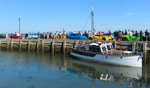 Isle of Wight County Press: Ryde - IW Classic Car Show 2018. Cars on display in Ryde Harbour..