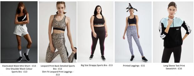 Isle of Wight County Press: Women's active wear at Defacto. Credit: Defacto