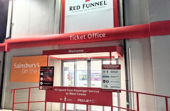 It affects passengers who would normally expect to use the Red Funnel terminal at Town Quay, Southampton.