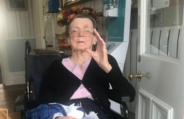 Isle of Wight County Press: Dot, pictured at her care home in East Cowes.