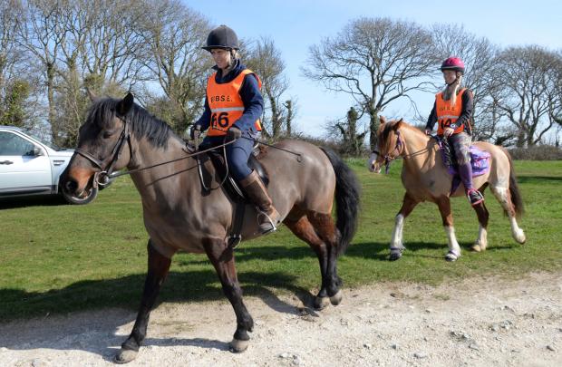 Isle of Wight County Press: Ride the Wight 2017. Caroline Cooper (left) on Bun, and Lora Crawley on Rosie.