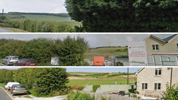 Presse du comté de l'île de Wight : le site photographié en 2009, 2019 et 2021. Image de Google Maps.