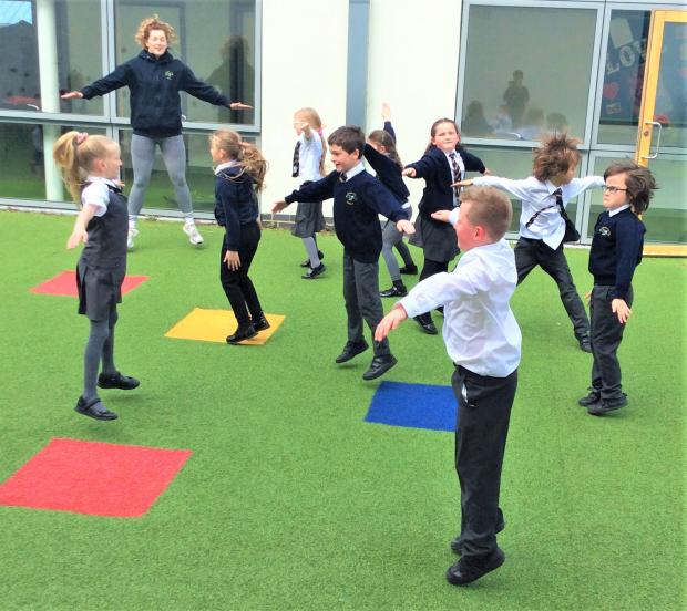 Isle of Wight County Press: Pupils being put through their paces at St Francis Primary School.