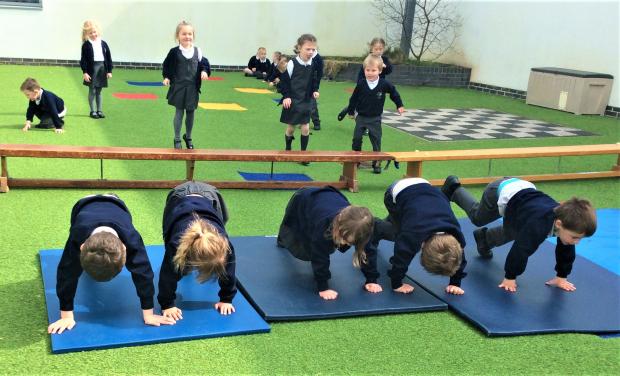 Isle of Wight County Press: Pupils being put through their paces at St Francis Primary School.
