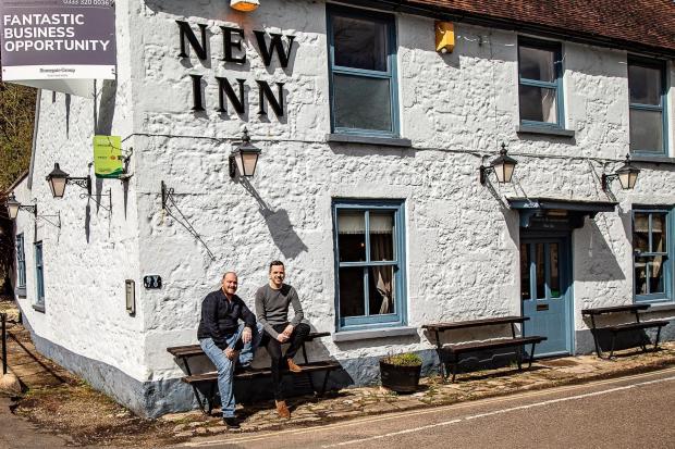 Isle of Wight County Press: Simon and Liam at The New Inn. Picture courtesy of The New Inn Facebook.