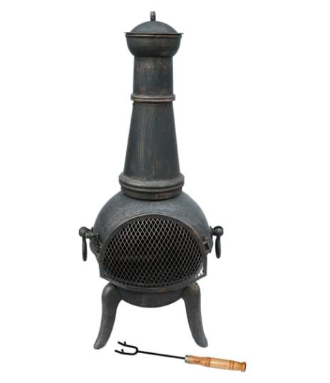 Isle of Wight County Press: Charles Bentley 124cm Extra Large Cast Iron & Steel Outdoor Chiminea - Black. Credit: Wickes