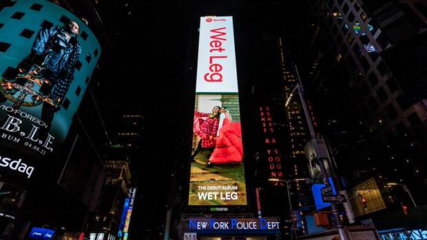 Isle of Wight County Press: Wet Leg were seen at New York's iconic Times Square, thanks to Spotify.