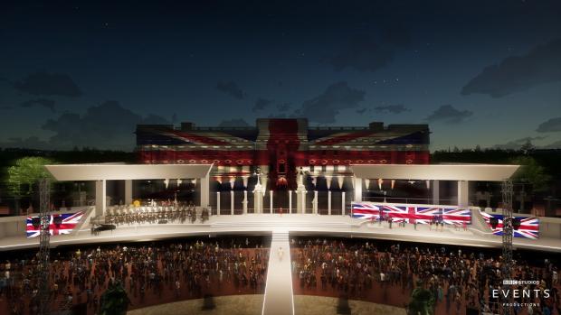 Isle of Wight County Press: Buckingham Palace will be projected with the image of a Union flag. Picture: PA