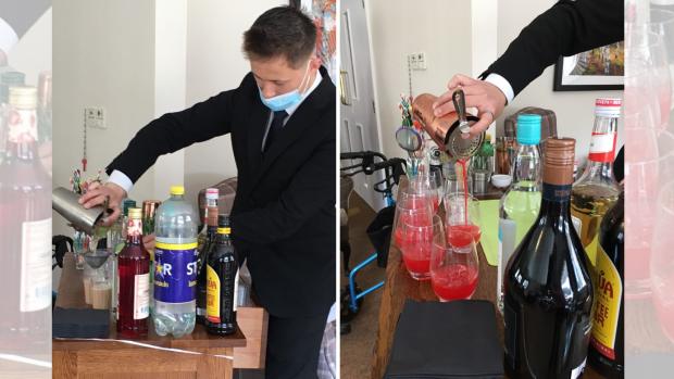 Isle of Wight County Press: Mixologist Connor Seddon at Orchard House Care Home.