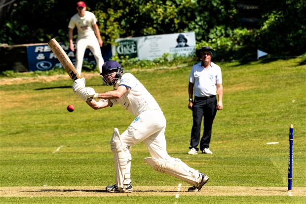 Isle of Wight County Press: A beautiful shot played on the leg side by Martin Blackman of Ventnor.