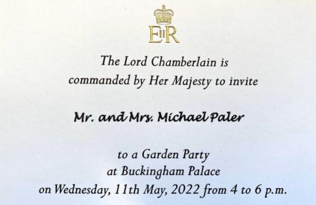 Isle of Wight County Press: Michael Paler's royal invitation.