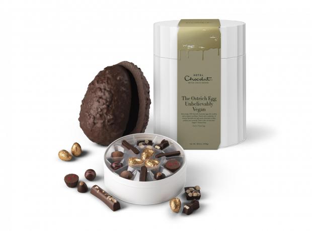 Isle of Wight County Press: Unbelievably Vegan* Ostrich Easter Egg. Credit: Hotel Chocolat