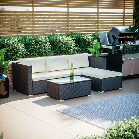 Isle of Wight County Press: This rattan furniture set offers comfortable seating for up to four people. Picture: ManoMano