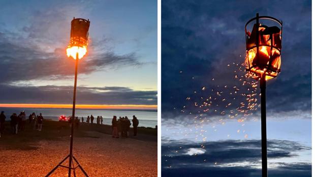 Isle of Wight County Press: The Needles Queen's Jubilee Beacon, by Pam Parker.