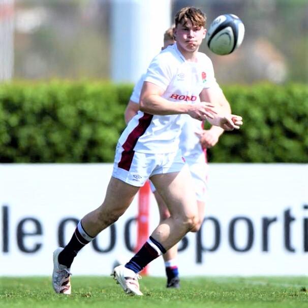 Isle of Wight County Press: Rory Taylor in action for the England U18s in Paris.