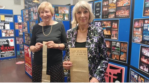Isle of Wight County Press: Jill Legg and Sheelah Stephens were with Island Savoyards from the start in 1971! Here they are with County Press reviews from that year.
