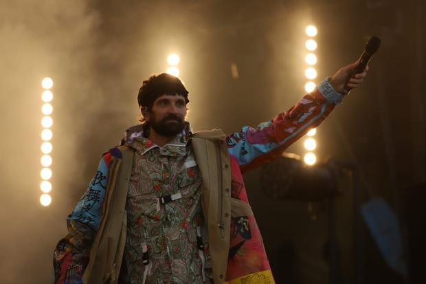 Isle of Wight County Press: Kasabian frontman Serge at the Isle of Wight Festival.
