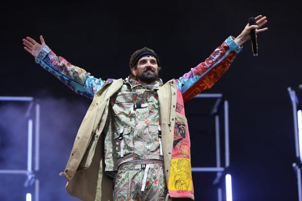 Isle of Wight County Press: Kasabian frontman Serge at the Isle of Wight Festival. Picture by Paul Blackley.