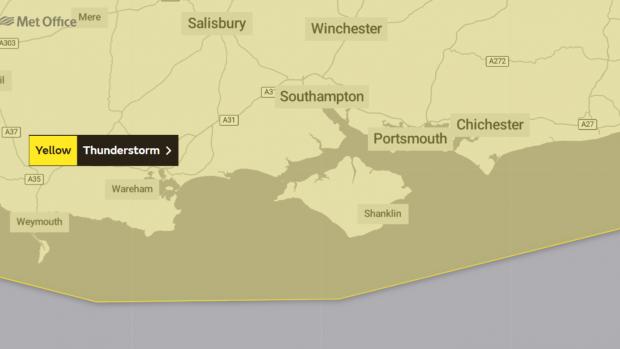 Isle of Wight County Press: Courtesy of Met Office.