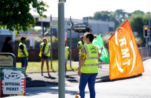 Isle of Wight County Press: RMT members on a picket line (PA)