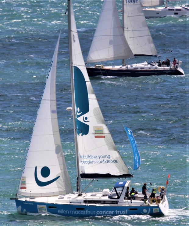 Isle of Wight County Press: The Ellen Macarthur Cancer Trust boat. Photo: Graham Brown