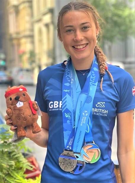 Isle of Wight County Press: Millie Williams in Canada, with her medals and a new friend!