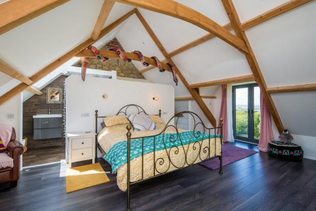 Isle of Wight County Press: A stunning bedroom at Gatcliff Farm. Photo: Steve Thearle.