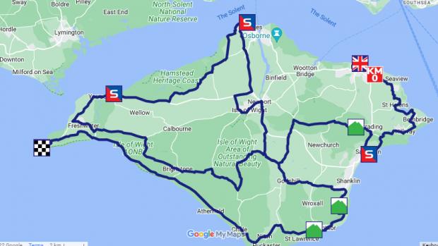 Isle of Wight County Press: The Tour of Britain route.