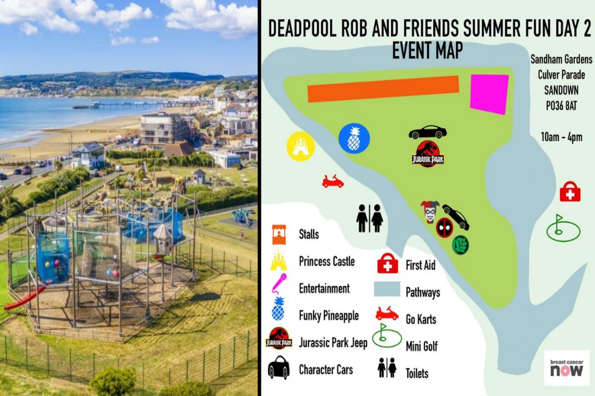 Deadpool Rob and Friends Summer Fun Day is back in Sandown today (Sunday).