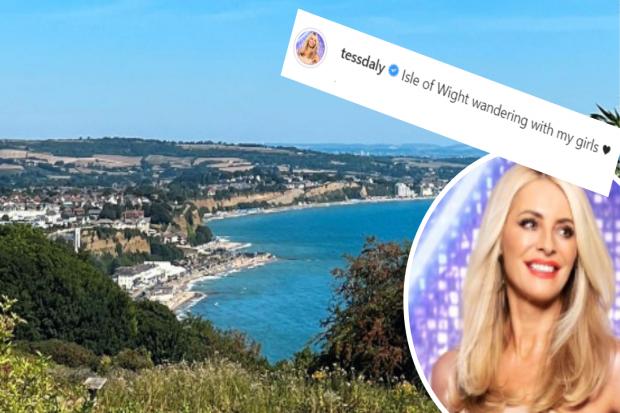 Strictly Come Dancing host posts photos on Instagram as she wanders the Isle of Wight. (Photo by Tess Daly, via Instagram).