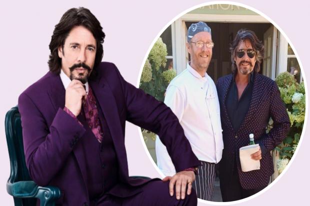 Inset: Ventnor Botanic Gardens head chef Michael (left) with Laurence Llewelyn-Bowen (right). Courtesy of Ventnor Botanic Gardens.