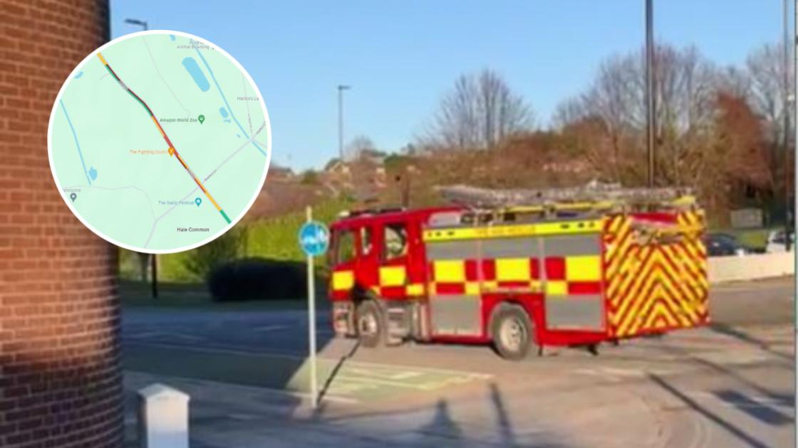 Isle of Wight emergency services at four car Arreton crash 