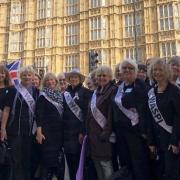 The WASPI lobby group outside parliament recently.
