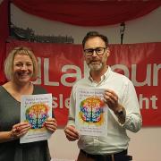 Maria Villa Vine of Newport Labour with Richard Quigley, Island Labour's prospective parliamentary candidate.
