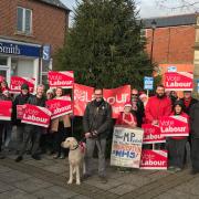 Labour Party supporters march from Ryde to Newport