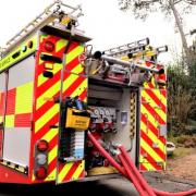 Firefighters were called to a fire at a field close to the Isle of Wight Garlic Festival site at Hale Common, near Newchurch.