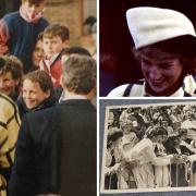 Princess Diana during her 1980s visits to the Isle of Wight.