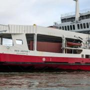 Red Funnel's Red Osprey car ferry.