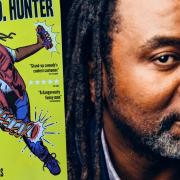 Reginald D. Hunter and his tour poster ahead of his Isle of Wight gig at Shanklin Theatre.