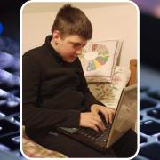 Rosty, 15, whose family is staying with Cllr Chris Jarman and his wife Barbara, said the laptop had enabled him to stay connected with his school in Ukraine.